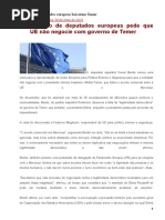 20160530 – Deputados Europeus Boicotam Temer