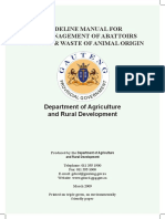 Guideline Manual For The Management of Abattoirs