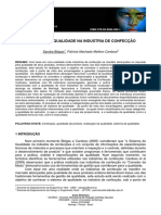 o Sistema de Qualidade Na Industria de Confecção