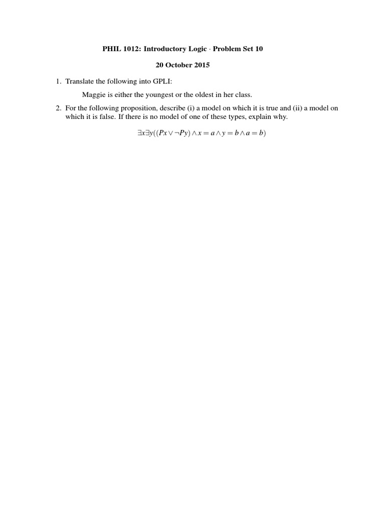 Problem Set 10 | PDF