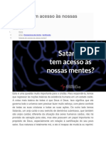 Satanás Tem Acesso Às Nossas Mentes