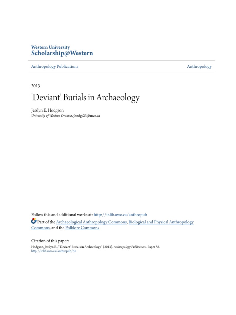 Deviant Burials in Archaeology | PDF | Deviance (Sociology) | Burial