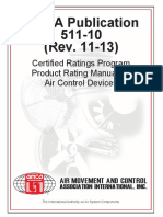 AMCA Publication 511-10 - Certified Ratings Program Product Rating Manual For Air Control Devices
