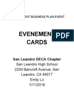 Evenement Cards: San Leandro DECA Chapter