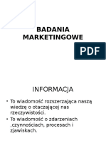 Badania Marketingowe