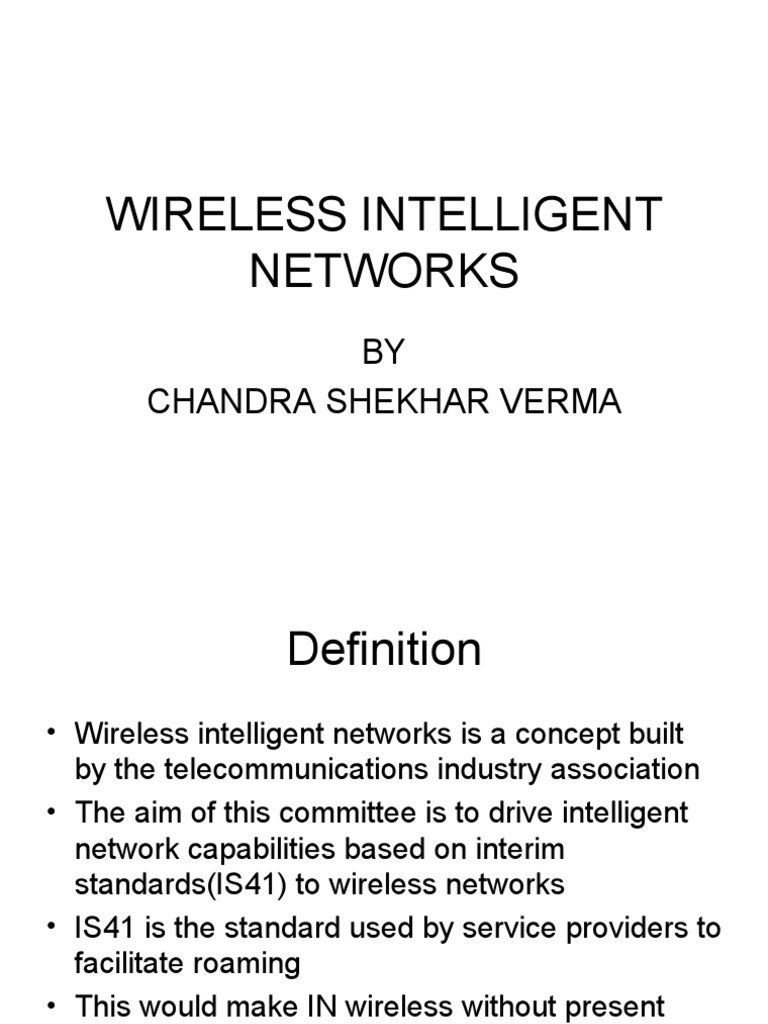 Wireless Intelligent Network Overview | PDF | Networks | Computer Network