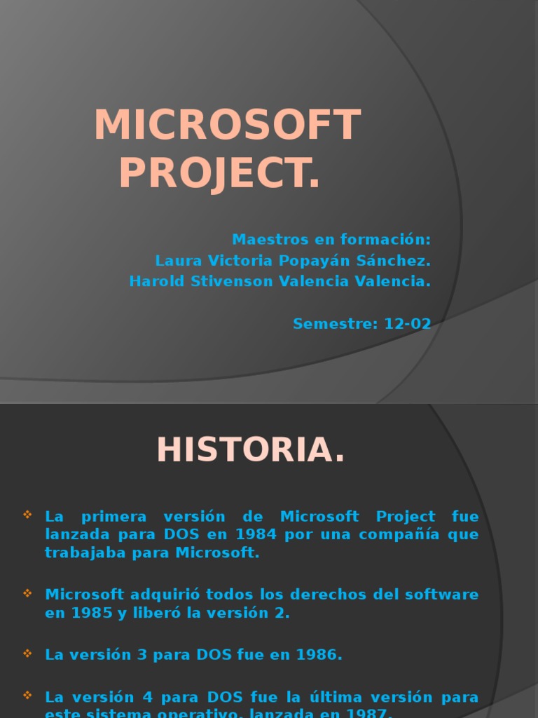 Historia y características de Microsoft Project | PDF