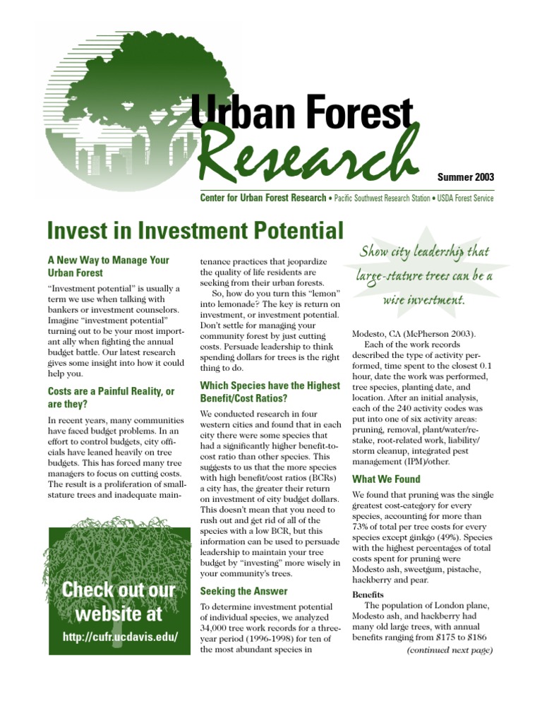 Maximizing Urban Forest Investment | PDF | Trees | Pruning