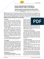 Fiber-Reinforced Composite Resin Prosthesis To Restore Missing Posterior Teeth: A Case Report