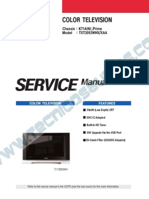 Chassis K71A-N-Prime Manual de Servicio | PDF | Electrostatic 