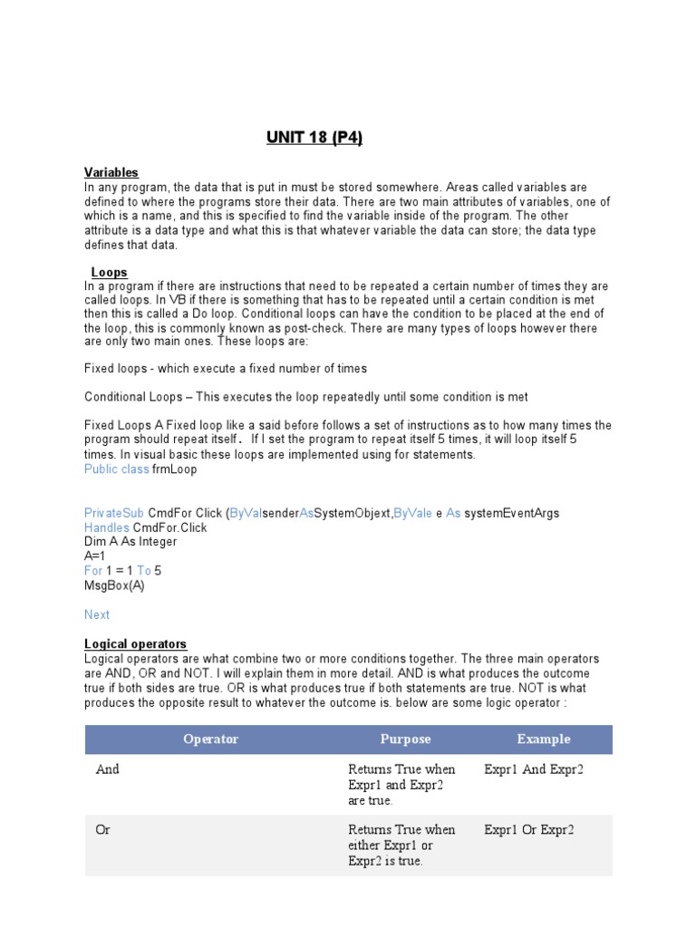 UNIT 18 p4 | PDF | Computers | Technology & Engineering
