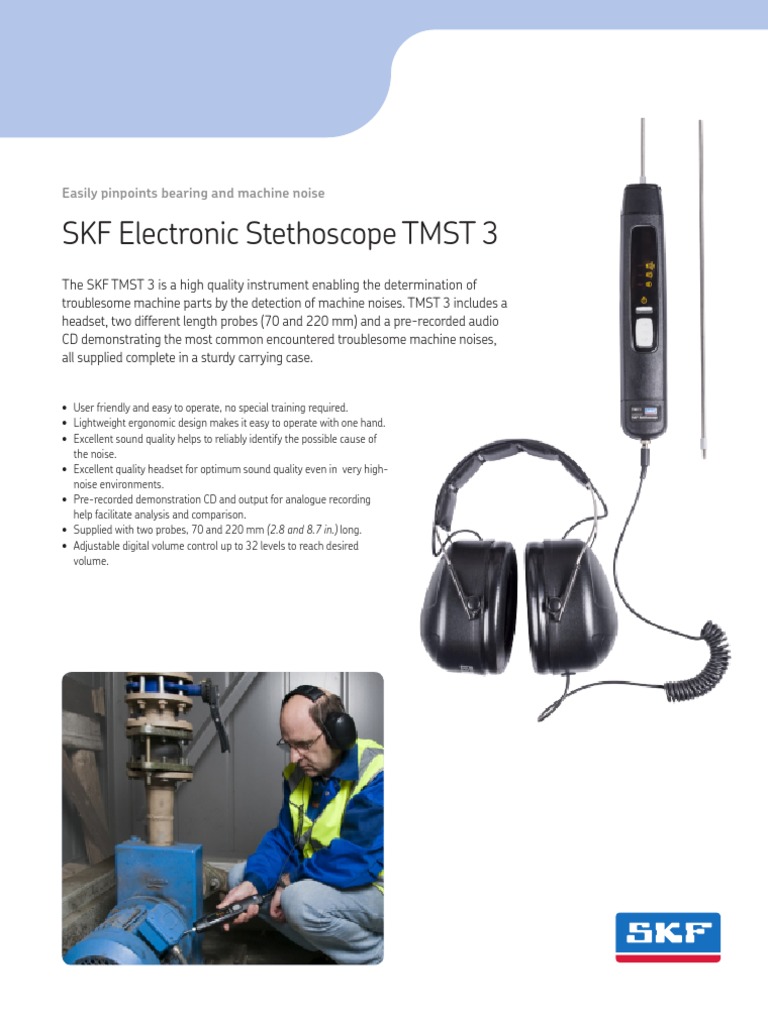 Vibration Stethoscope SKF Electronic Stethoscope TMST 3 PDF
