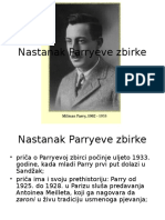 Nastanak Parryeve zbirke