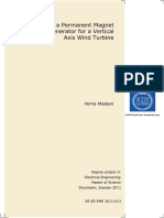 Design of A Permanent Magnet Synchronous Generator For A Vertical Axis Wind Turbine