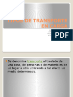 Tipos de Transporte en Carga