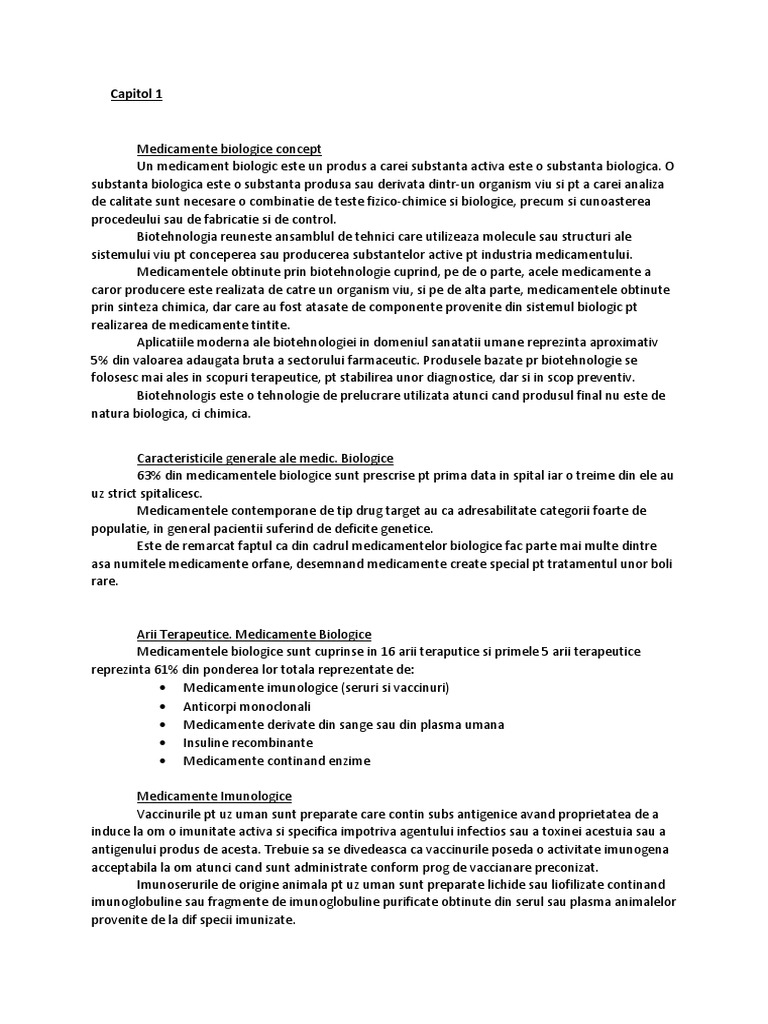 Medicamente Biologice | PDF
