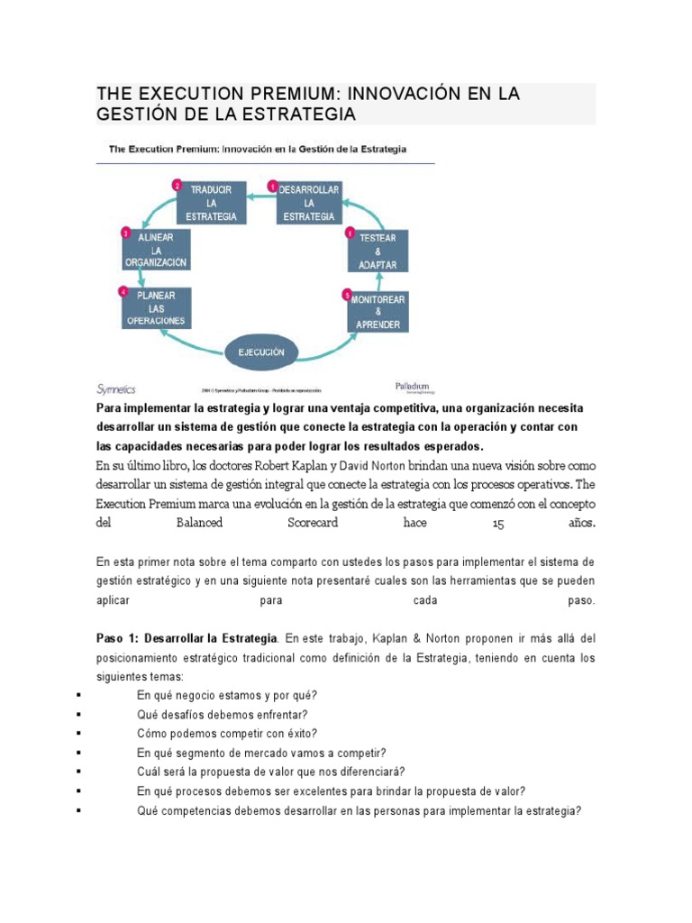 The Execution Premium PDF Presupuesto Toma