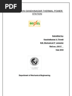 Download INDUSTRIAL TRAINING AT THERMAL POWER PLANT GANDHINAGAR by Chauhan Sudhir SN31455127 doc pdf