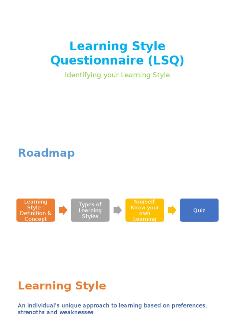 Learning Style Questionnaire | Learning Styles | Theory