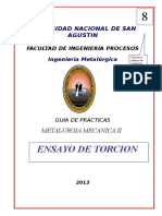 Modelo de La Portada de Informe de Practicas Metalurgia Fisica II