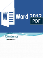 MS Word 2013 Presentation