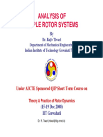 Analysis of Simple Rotor Systems