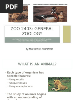 Zoo 2403: General Zoology: By: Miss Kasthuri Jewarethnam