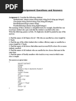 RDBMS Assignment Questions and Answers