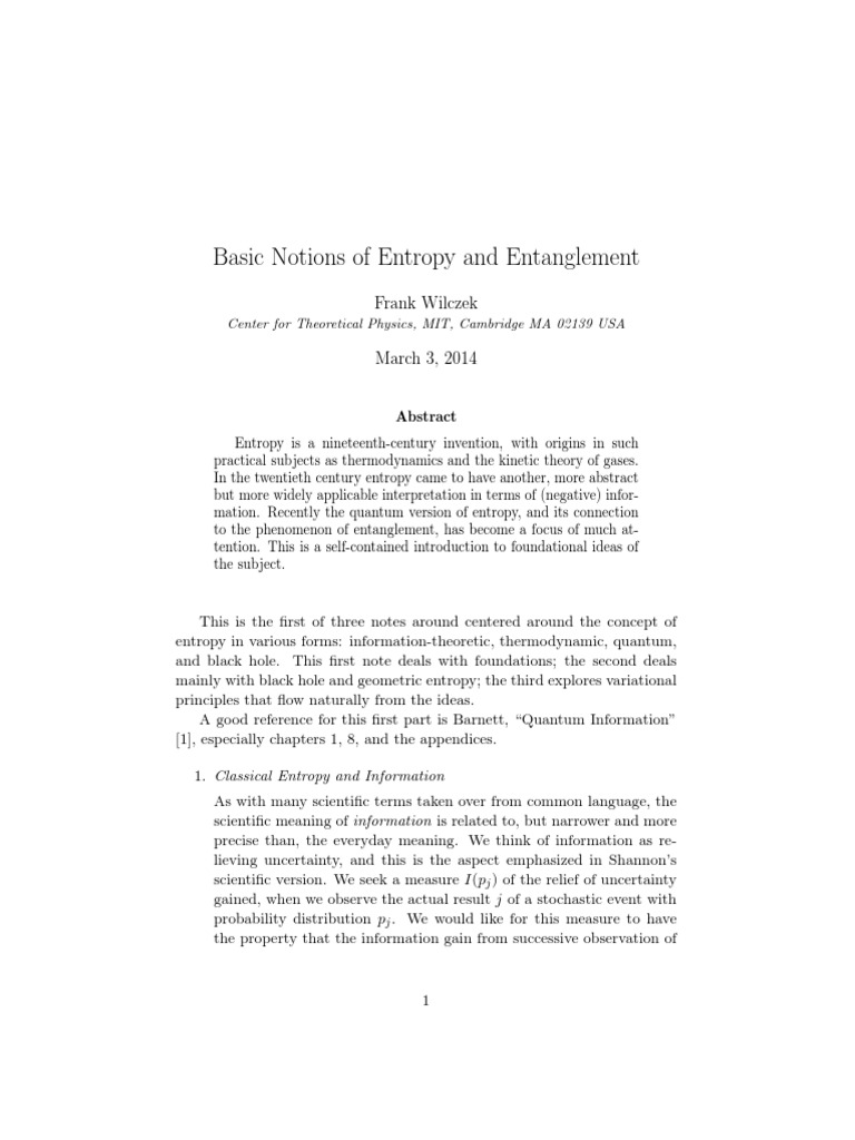 Entropy Entanglement Figured 01 | PDF | Quantum Entanglement | Entropy