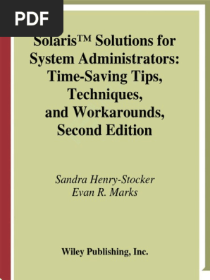 Wiley Solaris Solutions For System Administratorspdf - 