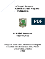 Al Afdal Permana Ujian Tengah Semester Sistem Administrasi NEgara Indonesia 