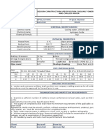 Cooling Tower and Chilled Water Specification