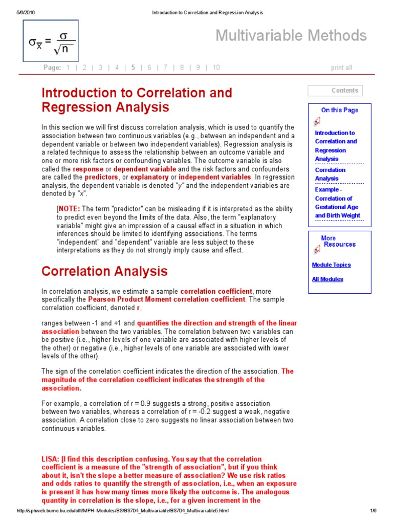 8 Correlation Regression