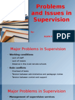 Problems and Issues in Supervision
