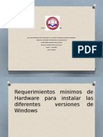 Requerimientos Minimos para Instalar Las Diferentes Versiones de Windows