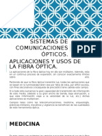 Aplicaciones de La Fibra Optica