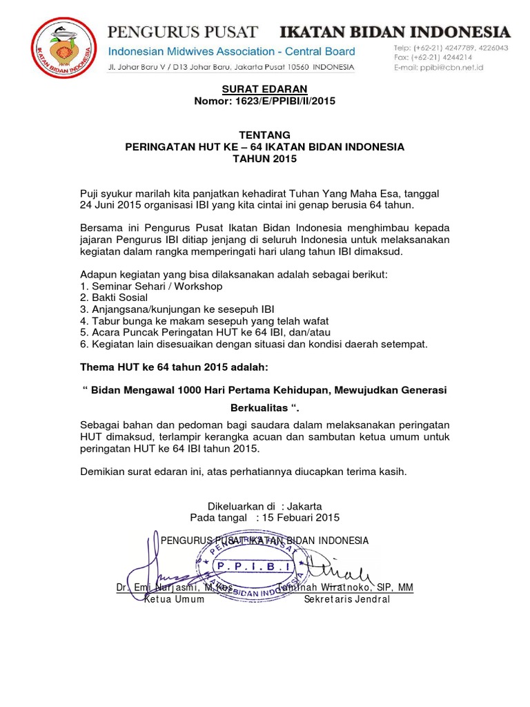 Hut Ibi 64 2015 Se Ka Sambutan Ku Pdf
