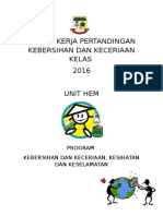 Kertas Kerja Pertandingan Kebersihan Dan Keceriaan Kelas