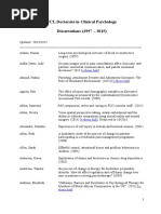Download Clinical Psychology Thesis List by criket jar SN314615085 doc pdf