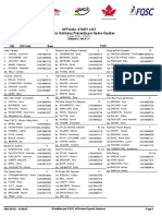 2016 Grand Prix Cycliste Gatineau start list 2016 (one page)