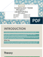 Hydrogeology Term Project: Dewatering