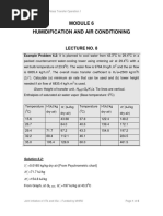 Humidification and Air Conditioning: Lecture No. 8