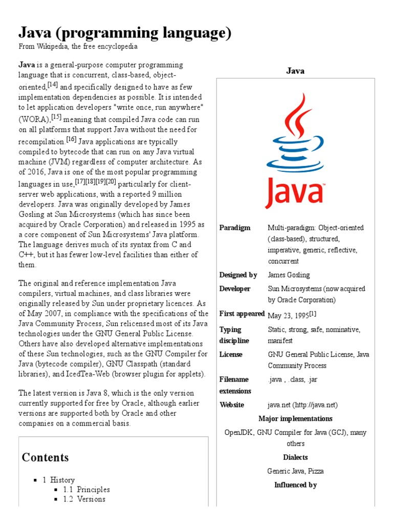 Java (Programming Language) | PDF | Java (Programming Language) | Java ...