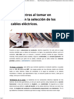 6 Parámetros Al Tomar en Cuenta en La Selección de Los Cables Eléctricos