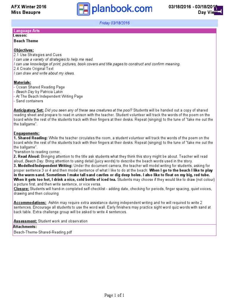 Planbook 4 | PDF