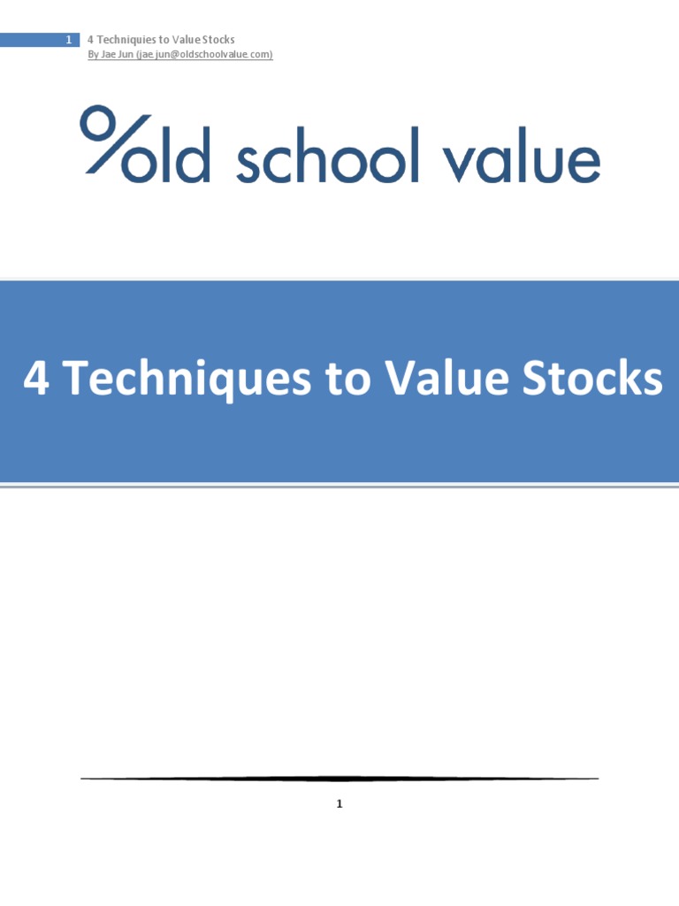 Stock Valuation Techniques Explained | PDF | Discounted Cash Flow ...