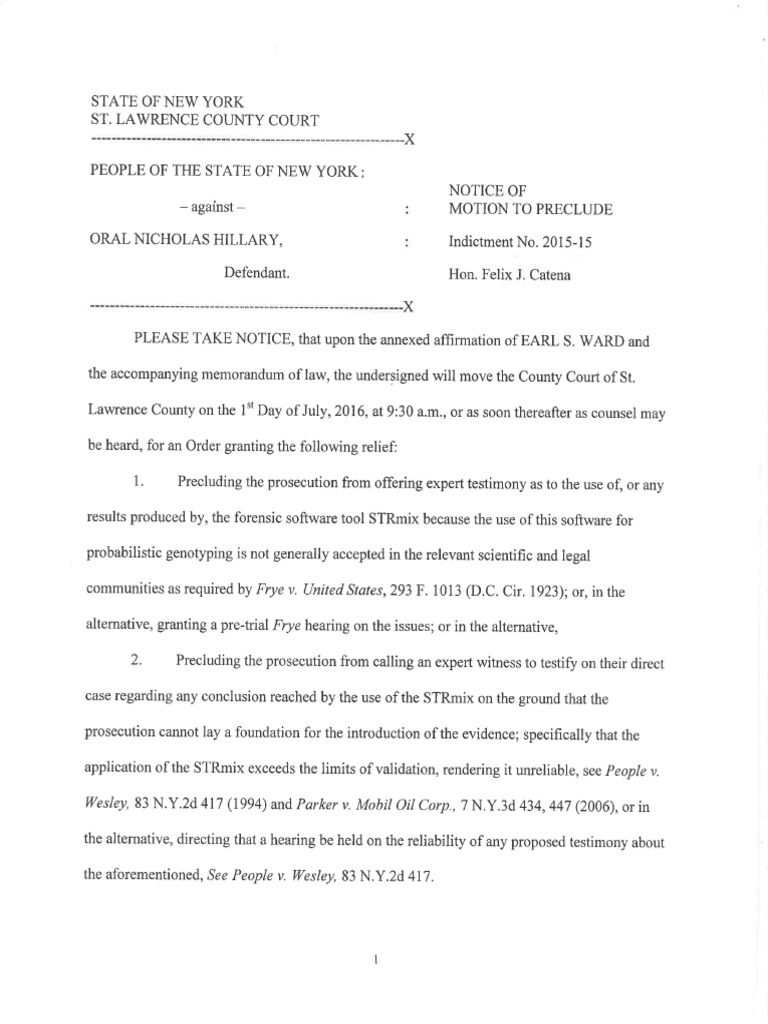 Hillary Frye Motion | PDF