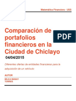 Comparación de Portafolios Financieros Chiclayo