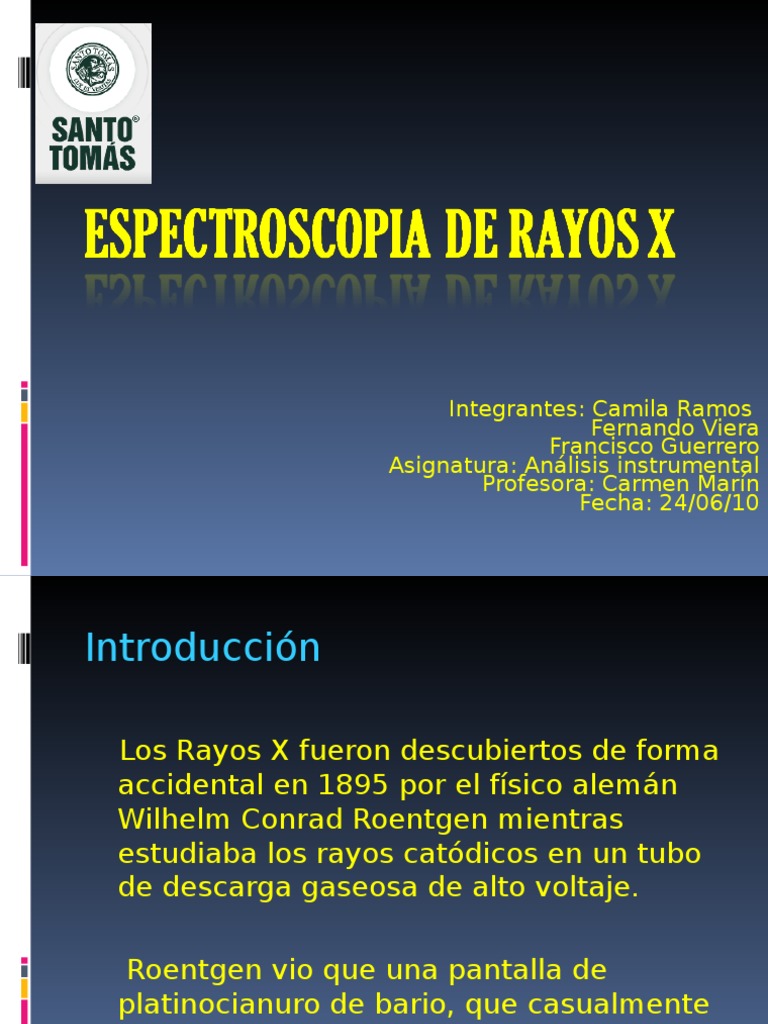 E de Rayos X | PDF | Rayo X | Cristalografía de rayos X