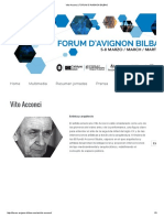 Vito Acconci _ Forum d'Avignon Bilbao